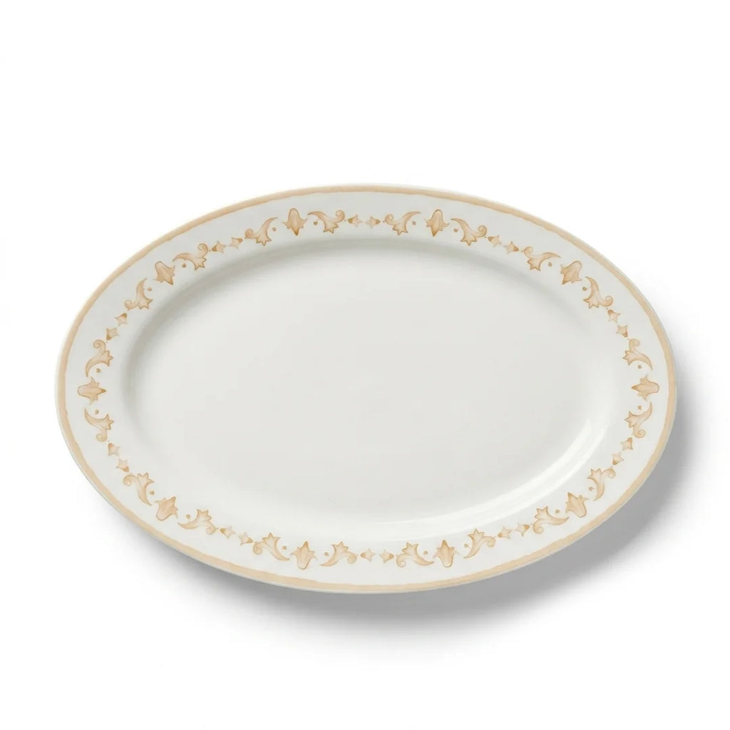 Luhpar Verona ivory oval serving plate, 12 inch — alternate view