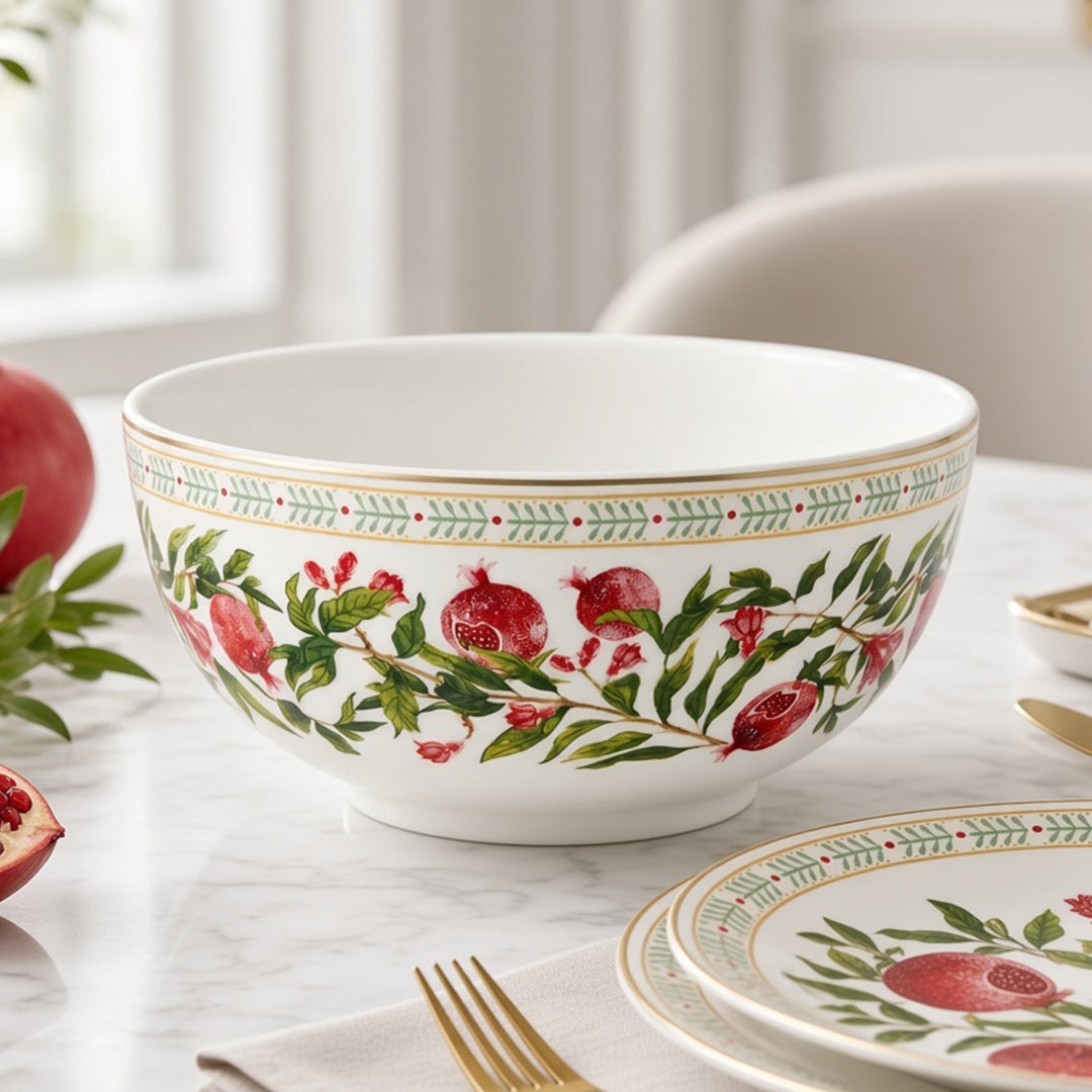 Luhpar Punica pomegranate porcelain bowl, 5.5 inch — alternate view
