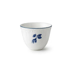 AB-019 Blue Azure Porcelain Cawa Cup Set of 12 with Blue Rim