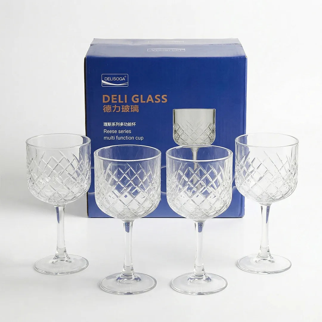 DSJ0160 Glass Goblet 490 ml Set of 4