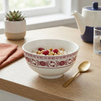 EM-014 Scarlet Whisper Bowl 4" – Burgundy Rim