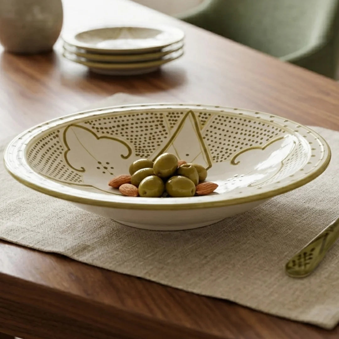 P-B 42 Medina Hand-Painted Ceramic Serving Platter – 42 cm