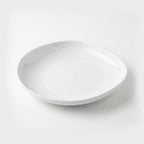 Luhpar Pebble Collection white egg-shape plate, 8 inch