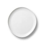 Luhpar Pebble Collection white egg-shape plate, 8 inch — alternate view
