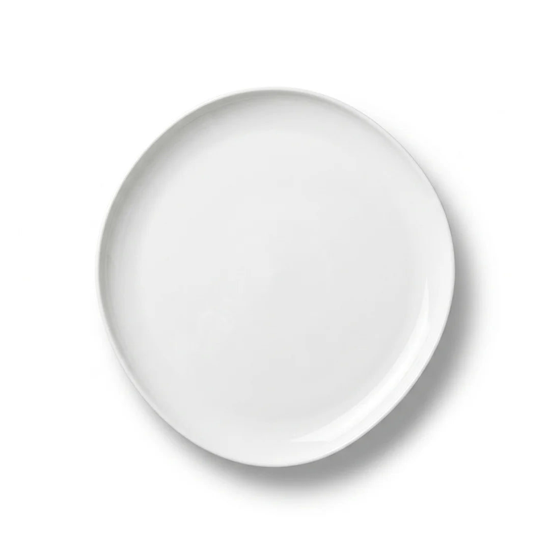 Luhpar Pebble Collection white egg-shape plate, 8 inch — alternate view