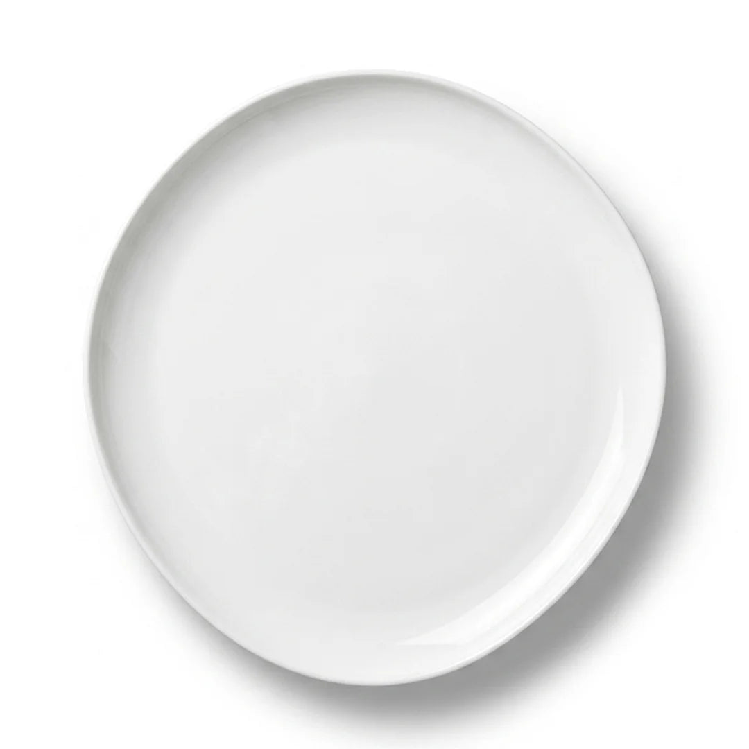 Luhpar Pebble Collection white egg-shape dinner plate, 10.5 inch — alternate view