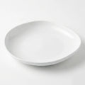 Luhpar Pebble Collection white egg-shape dinner plate, 10.5 inch