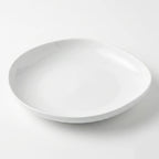 Luhpar Pebble Collection white egg-shape dinner plate, 10.5 inch