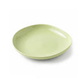 Luhpar Pebble Collection green egg-shape plate, 8 inch