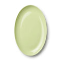 Luhpar Pebble Collection green organic oval plate, 14 inch