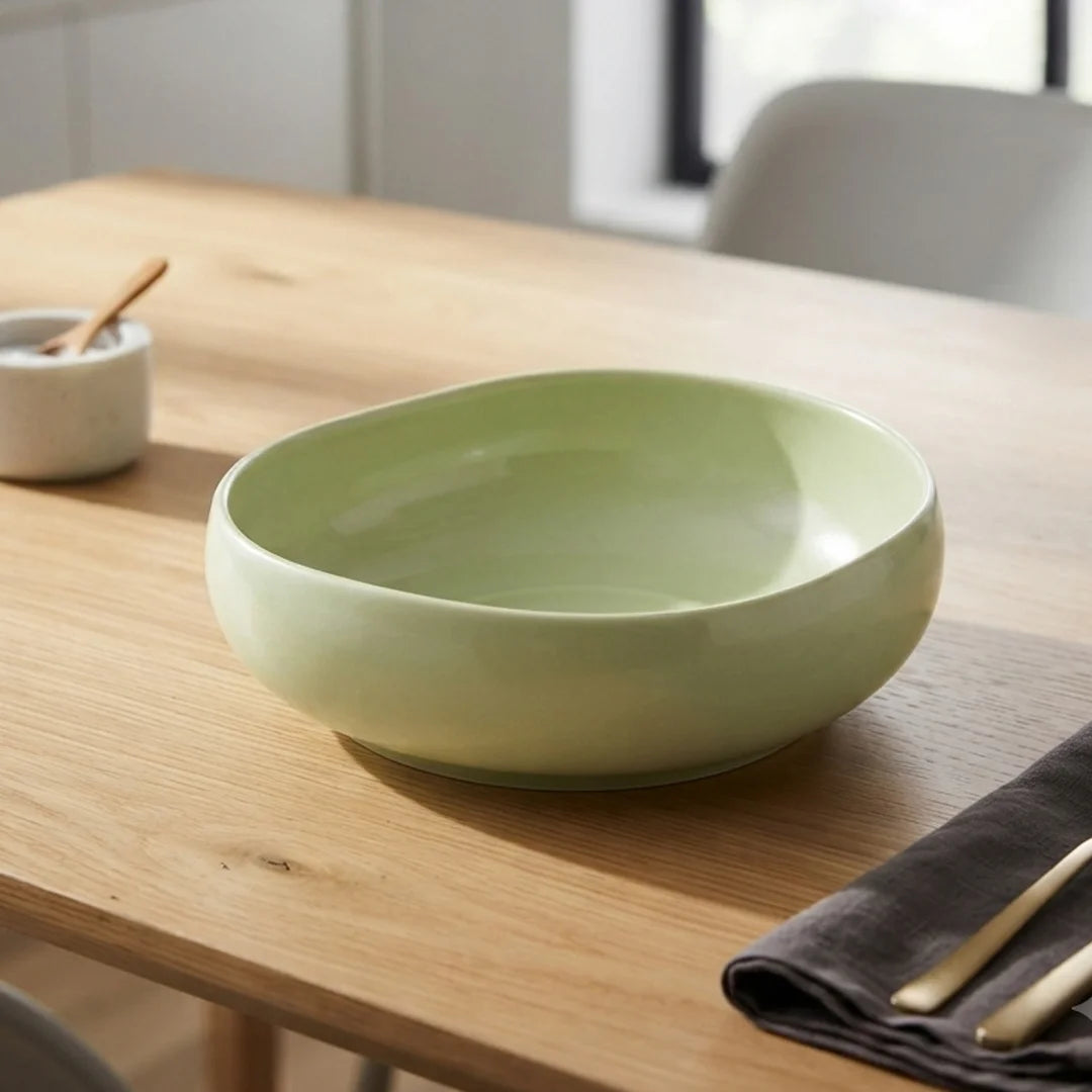 Luhpar Pebble Collection green egg-shape bowl, 205mm — alternate view
