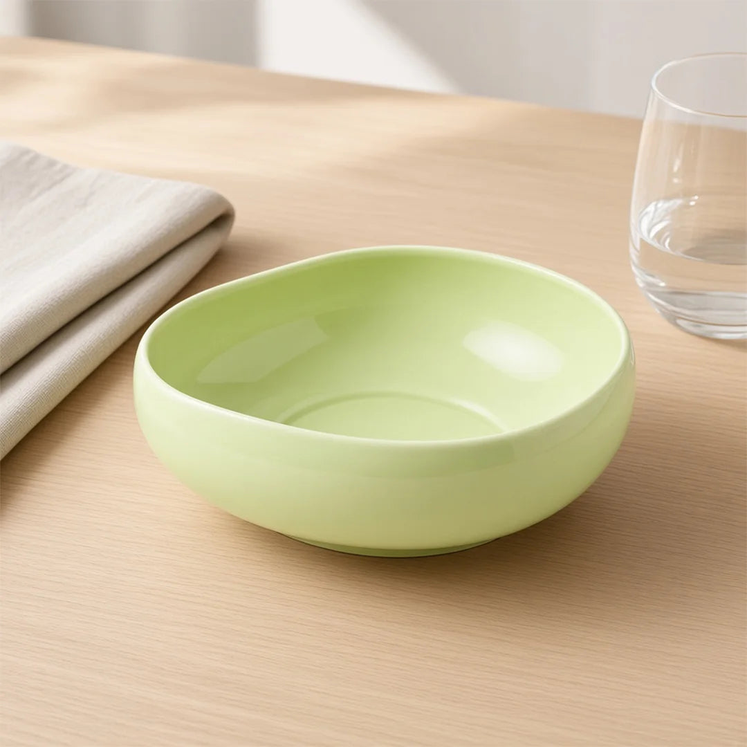 Luhpar Pebble Collection green egg-shape small bowl, 130mm — alternate view