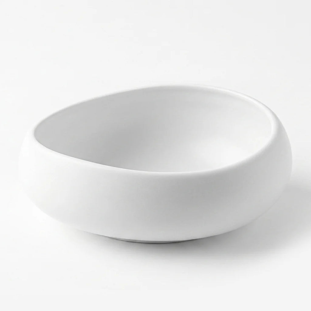 Luhpar Pebble Collection white egg-shape bowl, 205mm