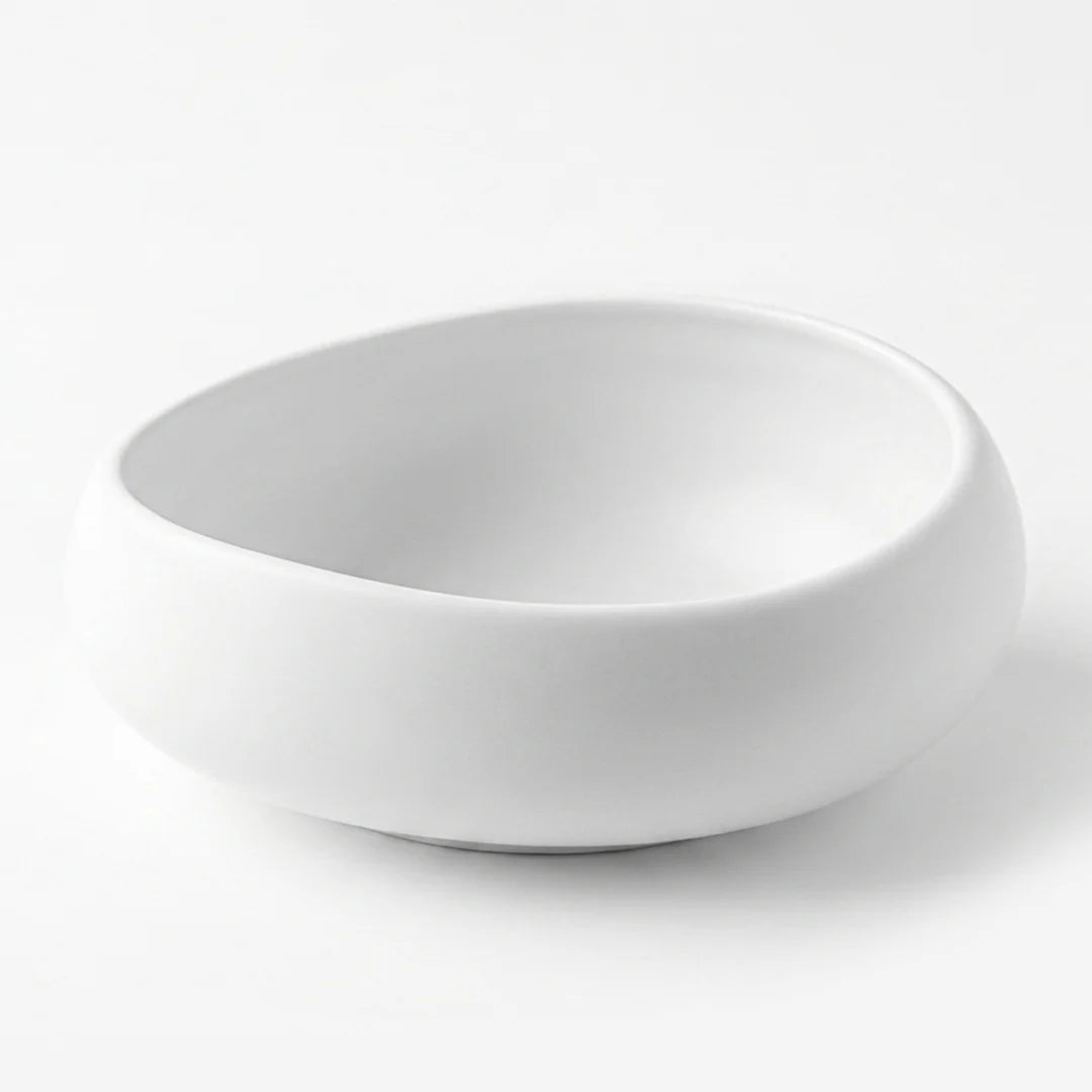 Luhpar Pebble Collection white egg-shape bowl, 205mm