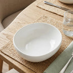 Luhpar Pebble Collection white egg-shape small bowl, 130mm — detail view