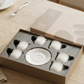 HO-002 Imperia Porcelain Milk Cup & Saucer Set of 12 Pieces – 180 ml
