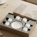 HO-002 Imperia Porcelain Milk Cup & Saucer Set of 12 Pieces – 180 ml