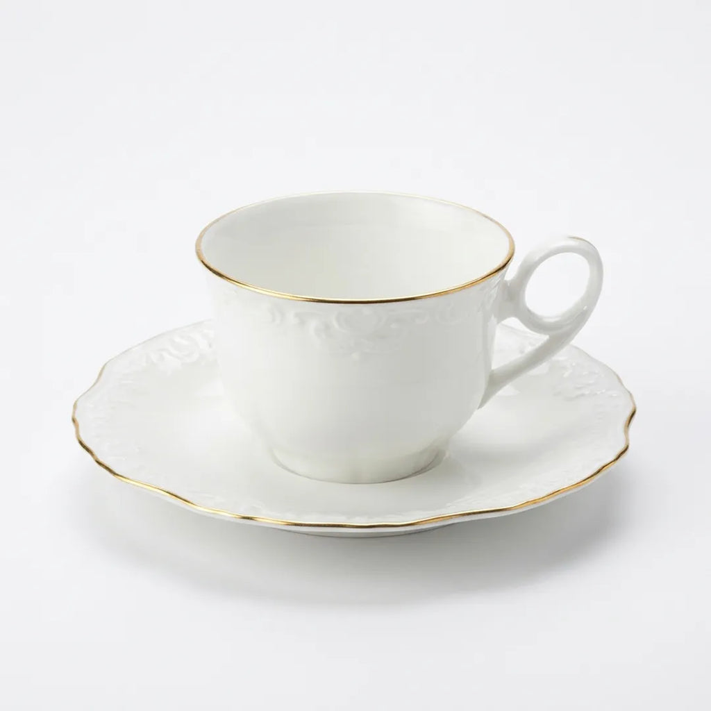HO-003 Imperia Porcelain Espresso Cup & Saucer Set of 12 Pieces – 90 ml