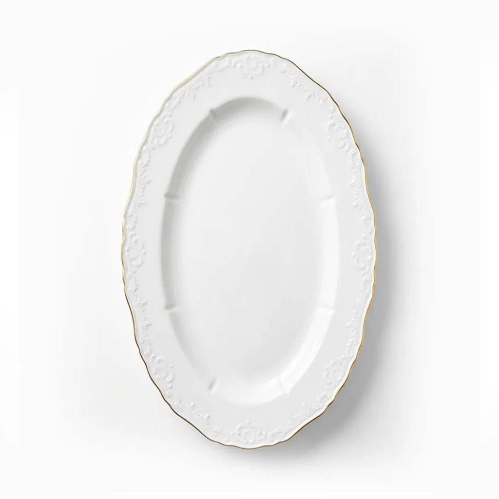 HO-007 Imperia Oval Porcelain Serving Platter – 12"