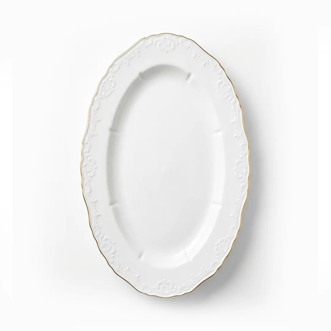 HO-007 Imperia Oval Porcelain Serving Platter – 12"