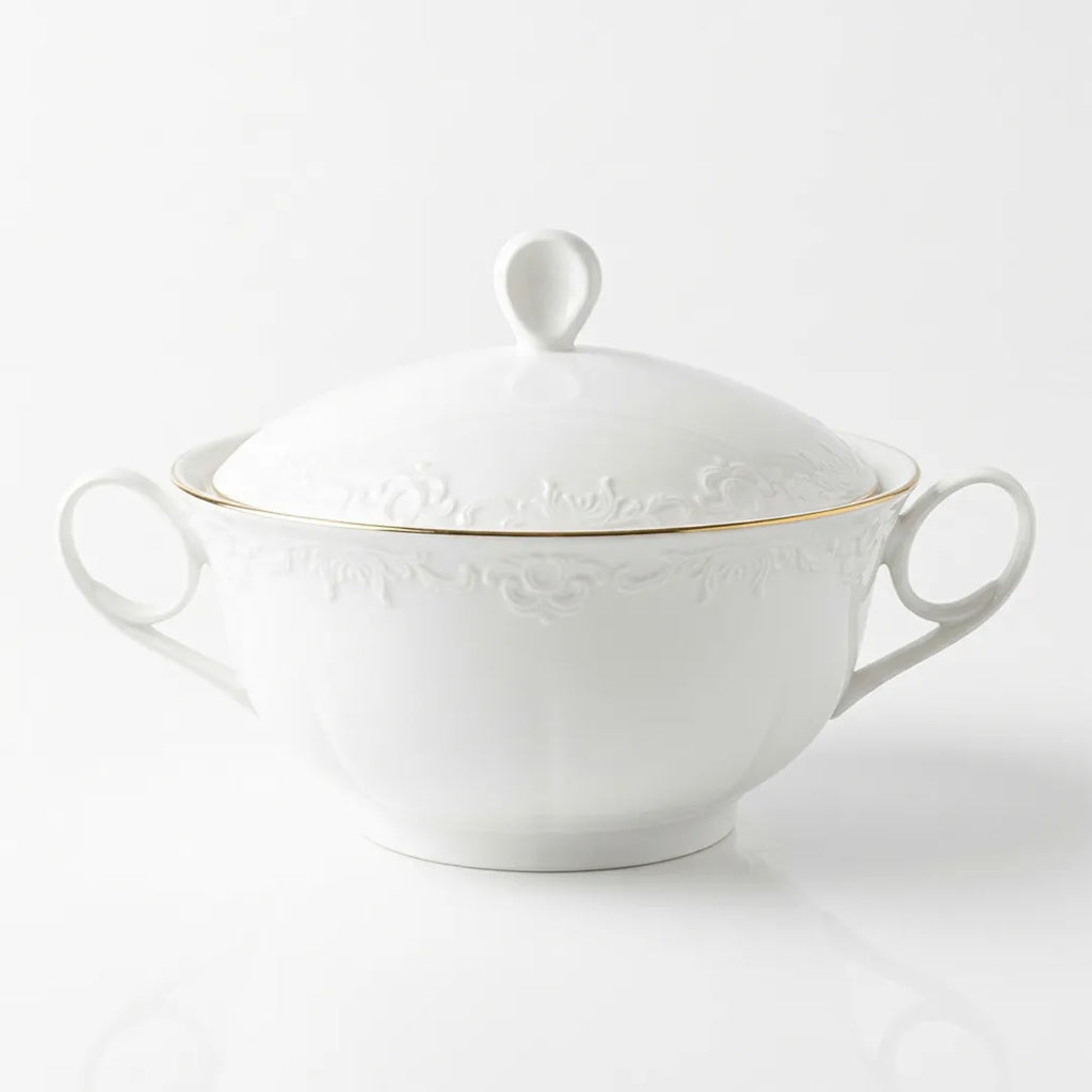 HO-015 Imperia Porcelain Soup Pot with Lid – 20 cm