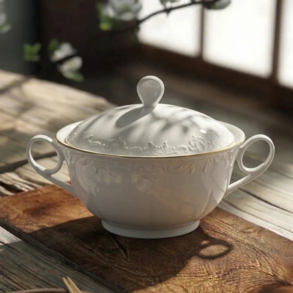 HO-015 Imperia Porcelain Soup Pot with Lid – 20 cm