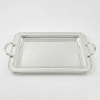 HO-1006B-S-S-SW Rectangular Metal Serving Tray with Handles 44 x 32 cm