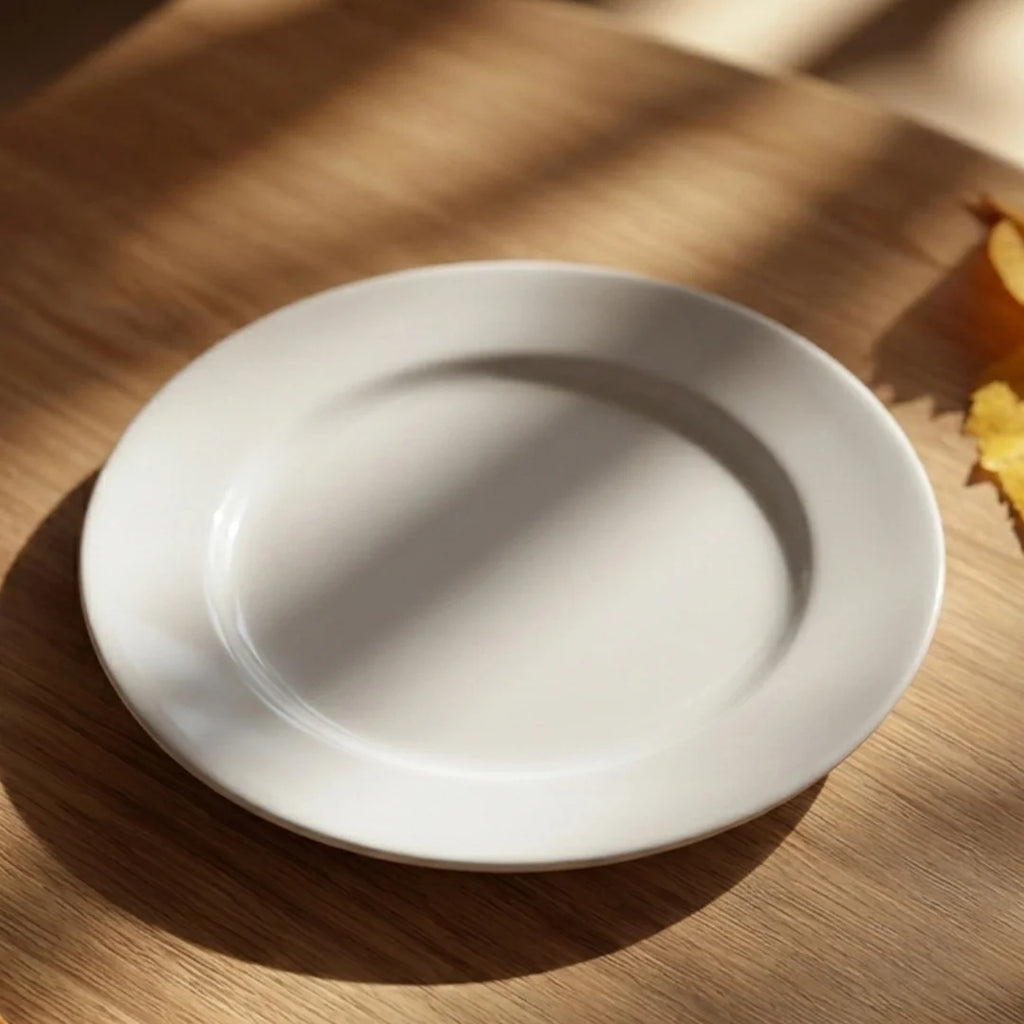 A0077 – Horeca Rimmed Plate White 16"