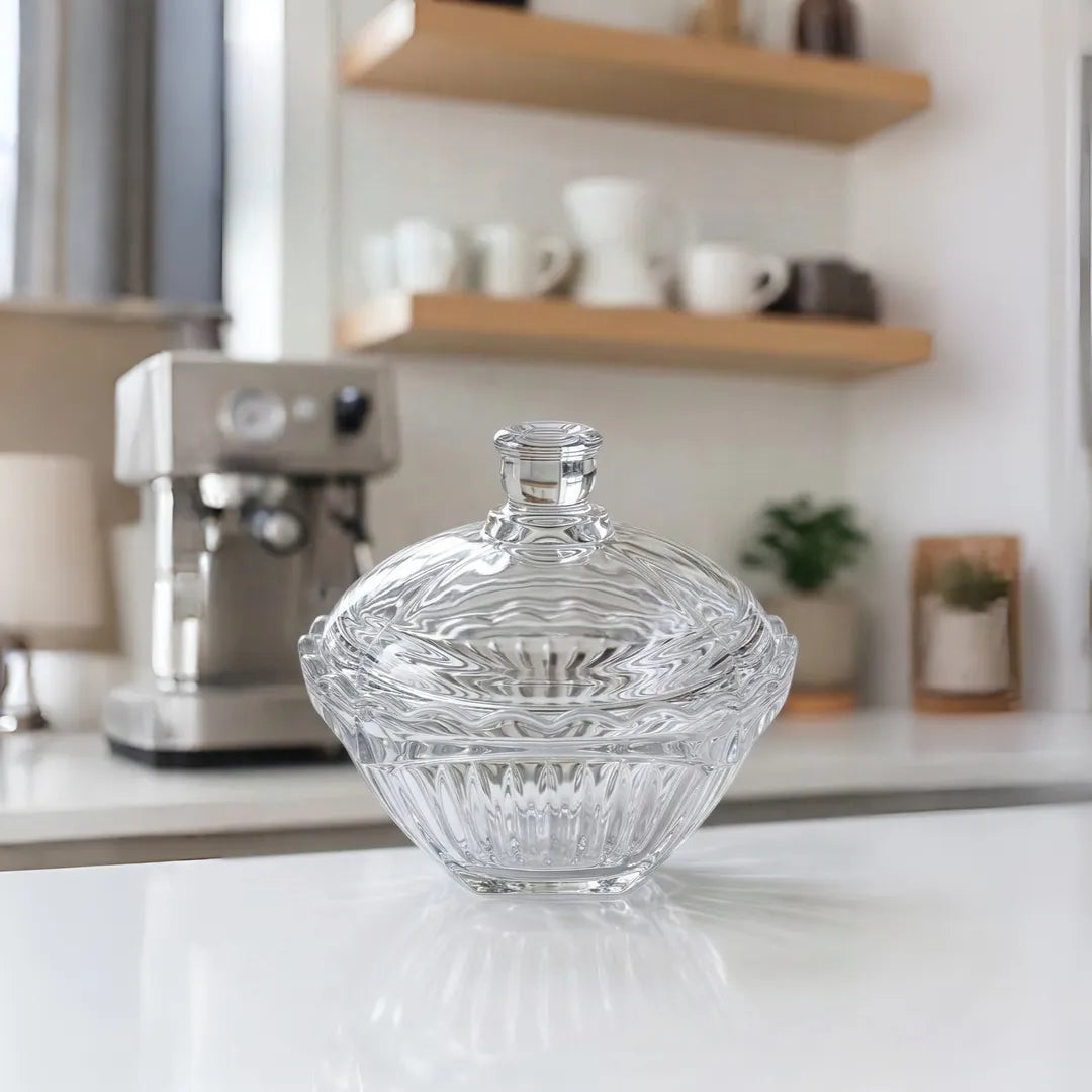 MS1202ZL Glass Sugar Bowl with Lid 16 cm