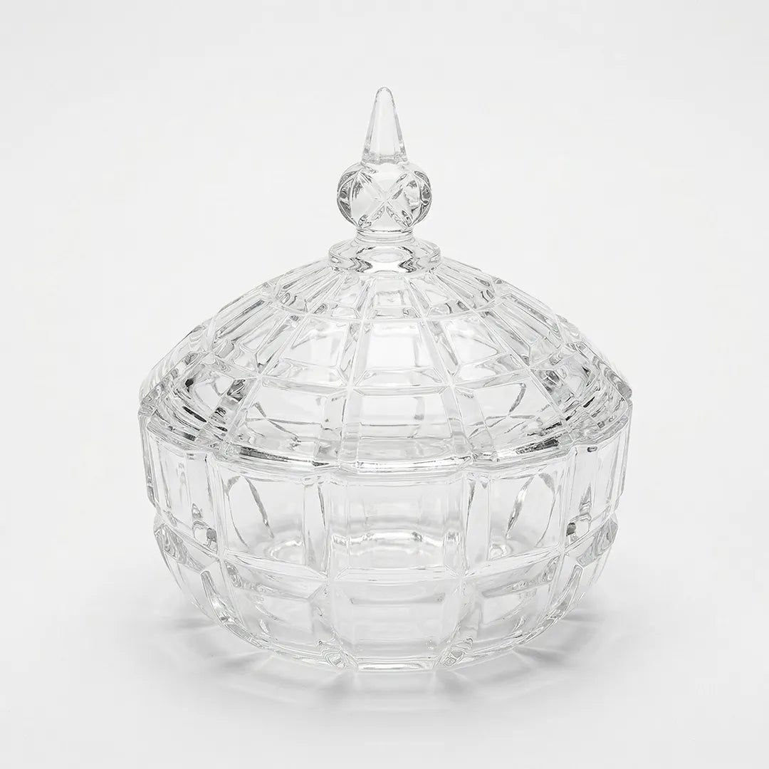 MS3101L Glass Sugar Bowl with Lid 16 cm