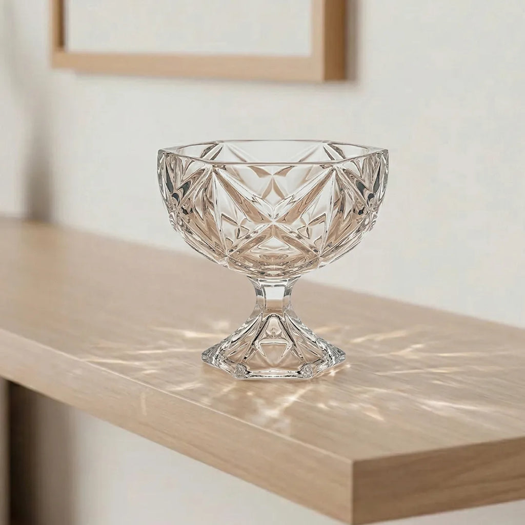 MS3102F Glass Fruit Bowl with Stand 20 cm