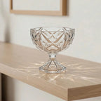 MS3102F Glass Fruit Bowl with Stand 20 cm