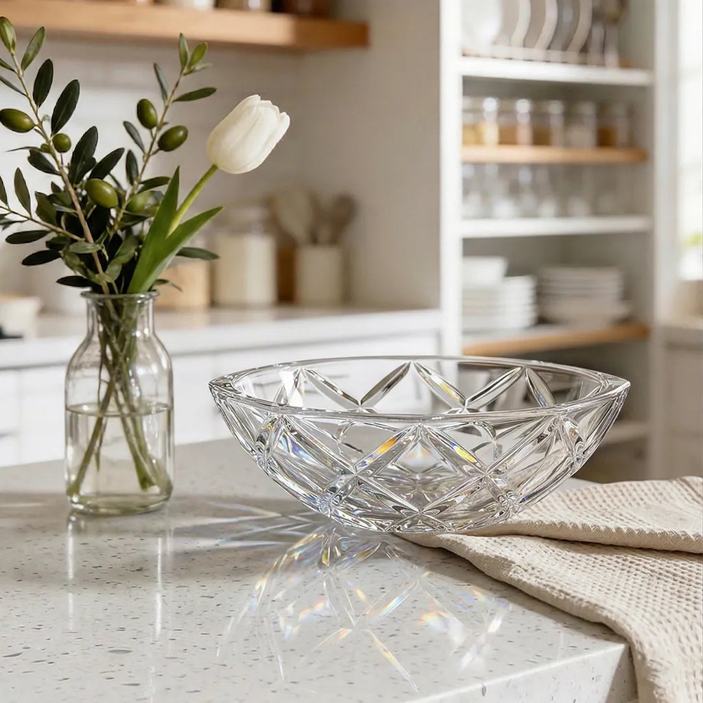 MS3118 Glass Bowl Oval Shape 28×20 cm