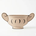 NW240794L-BEBK Ceramic Bowl Vase Beige Black 26 cm