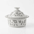 P-B 11 Selene Botanical Motif Ceramic Serving Pot with Lid – 11 cm