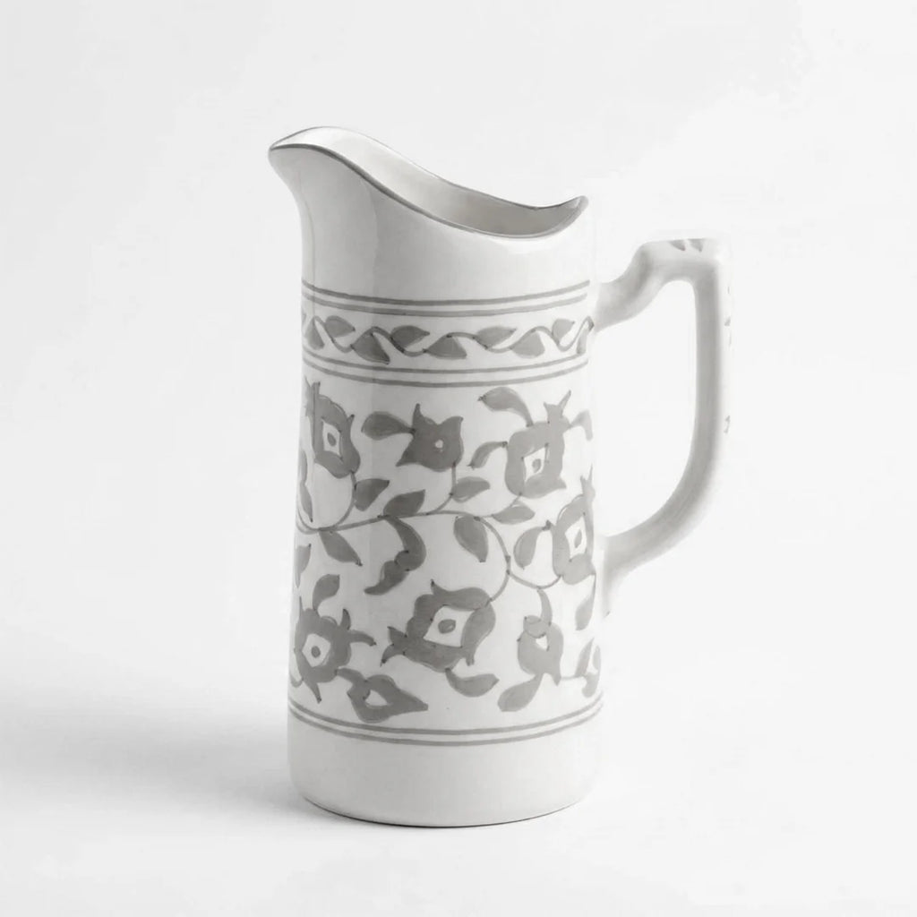 P-B 12 Selene Botanical Motif Ceramic Water Pitcher – 20 cm