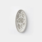 P-B 20 Selene Botanical Motif Ceramic Oval Serving Plate – 20 cm