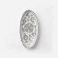 P-B 25 Selene Botanical Motif Ceramic Oval Serving Plate – 25 cm
