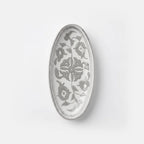 P-B 25 Selene Botanical Motif Ceramic Oval Serving Plate – 25 cm