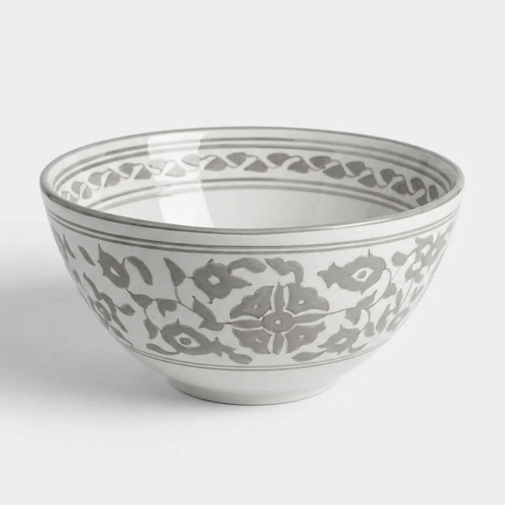 P-B 25 Selene Botanical Motif Ceramic Serving Bowl – 25 cm
