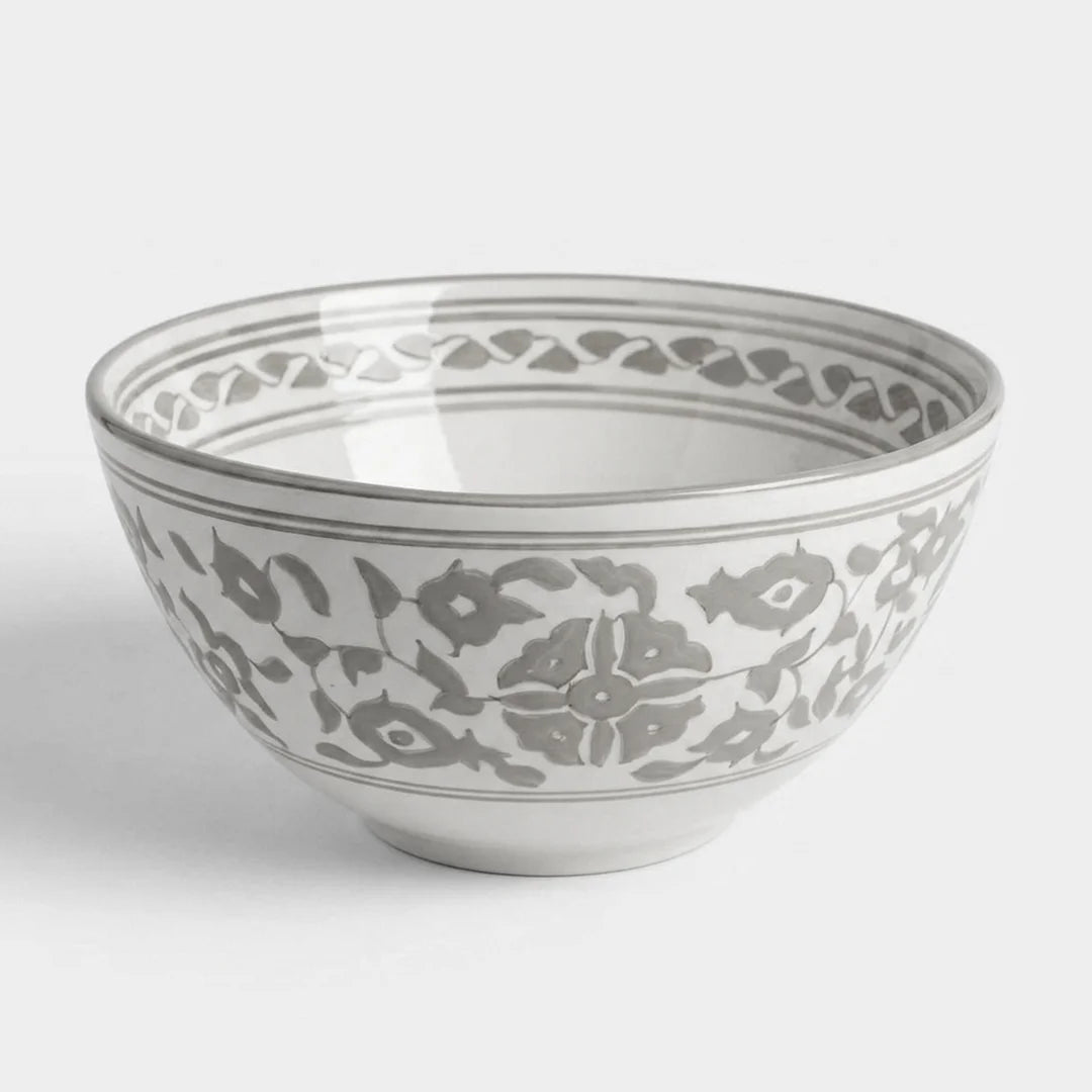 P-B 25 Selene Botanical Motif Ceramic Serving Bowl – 25 cm