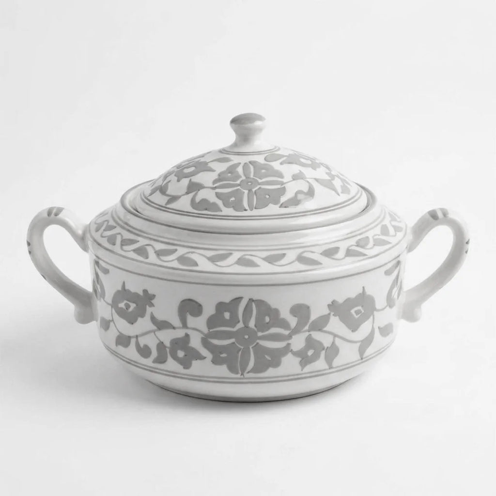 P-B 25 Selene Botanical Motif Ceramic Soup Tureen – 25 cm