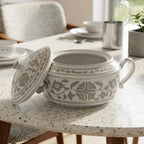 P-B 25 Selene Botanical Motif Ceramic Soup Tureen – 25 cm