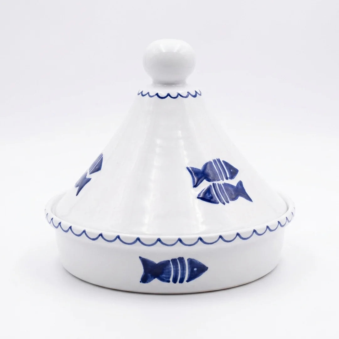 طاجن سيراميك مرسوم يدويًا من سانتوريني P-B 29 – 29 سم