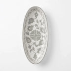 P-B 31 Selene Botanical Motif Oval Serving Plate – 31 cm