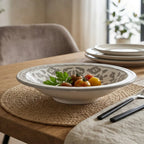 P-B 38 Selene Botanical Motif Footed Serving Platter – 38 cm