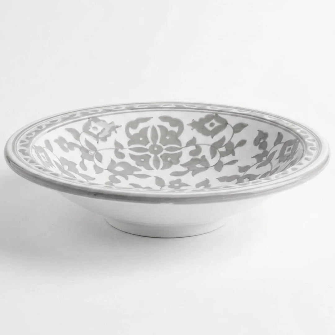 P-B 42 Selene Botanical Motif Footed Serving Platter – 42 cm