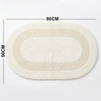 PHBM0008 Luhpar Soft Reversible Oval Door Mat Ivory 50 × 80 cm
