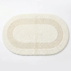 PHBM0008 Luhpar Soft Reversible Oval Door Mat Ivory 50 × 80 cm