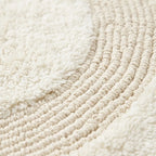PHBM0008 Luhpar Soft Reversible Oval Door Mat Ivory 50 × 80 cm